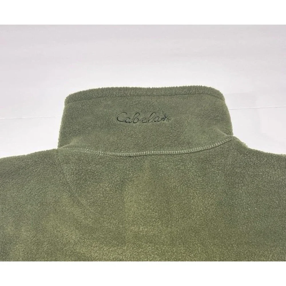 Cabela’s Men's Medium Olive Green Fleece Full-Zip Vest